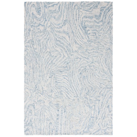 SAFAVIEH Ebony Alannis Abstract Area Rug, Ivory/Light Blue, 5' x 8'