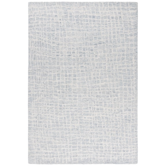 SAFAVIEH Ebony Albina Plaid Area Rug, Ivory/Light Blue, 8' x 10'