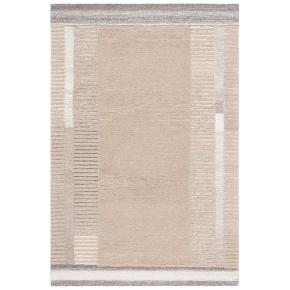 SAFAVIEH Ebony Amelia Bordered Area Rug, Beige/Ivory, 4' x 6'