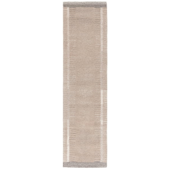 SAFAVIEH Ebony Amelia Bordered Runner Rug, Beige/Ivory, 2'3" x 9'