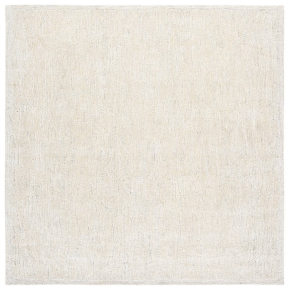 SAFAVIEH Ebony Amrita Solid Area Rug, Green/Ivory, 6' x 6' Square