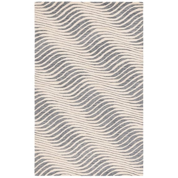 SAFAVIEH Ebony Baldric Geometric Area Rug, Gray/Ivory, 8' x 10'