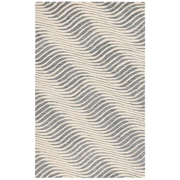 SAFAVIEH Ebony Baldric Geometric Area Rug, Gray/Ivory, 8' x 10'
