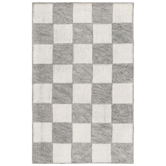 SAFAVIEH Ebony Beverley Geometric Area Rug, Ivory/Grey, 5' x 8'