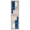 thumbnail image 1 of SAFAVIEH Ebony Blake Geometric Runner Rug, Beige/Blue, 2'3" x 8', 1 of 7