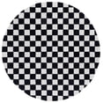 thumbnail image 1 of SAFAVIEH Ebony Camille Checkered Area Rug, Black/Ivory, 6' x 6' Round, 1 of 10