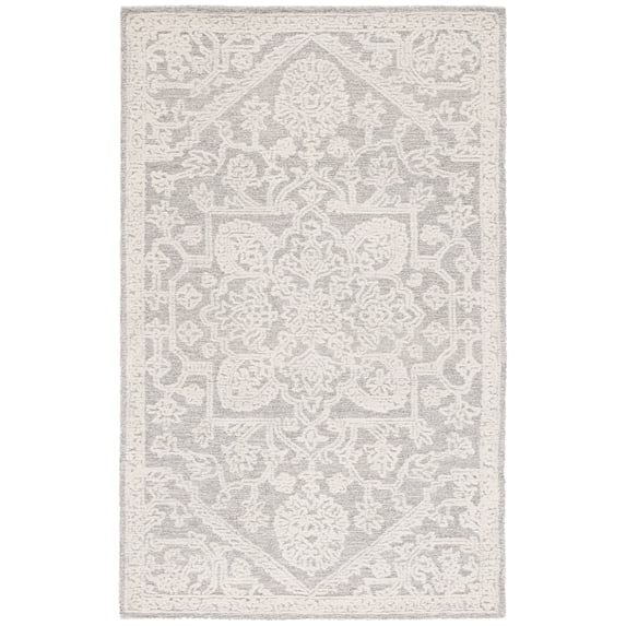 SAFAVIEH Ebony Caprice Medallion Area Rug, Ivory/Gray, 3' x 5'