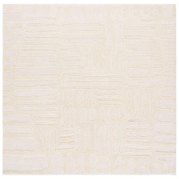 SAFAVIEH Ebony Celestine Abstract Area Rug, Ivory, 6' x 6' Square