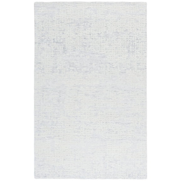 SAFAVIEH Ebony Chase Distressed Area Rug, Silver/Ivory, 4' x 6'