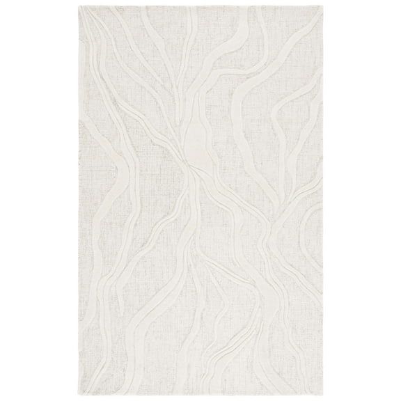SAFAVIEH Ebony Cirino Abstract Area Rug, Gray/Ivory, 8' x 10'