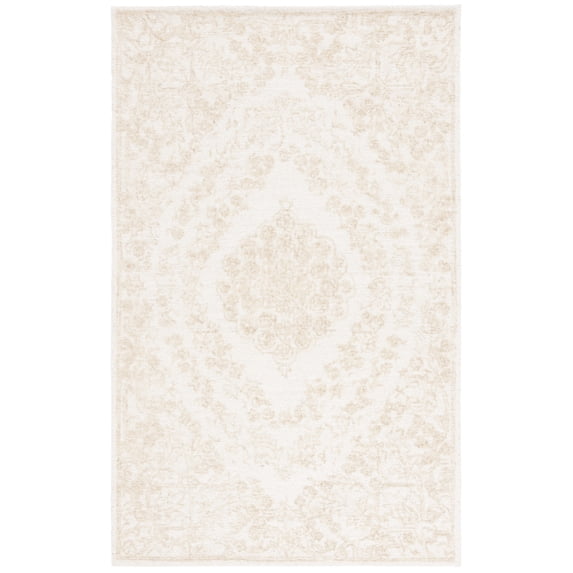 SAFAVIEH Ebony Colleen Medallion Area Rug, Ivory/Light Green, 6' x 9'