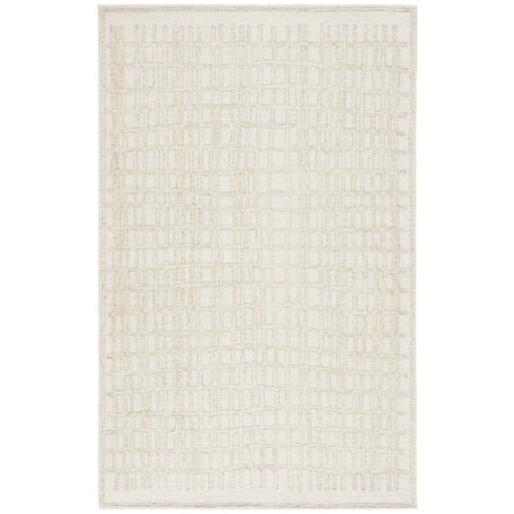SAFAVIEH Ebony Darwin Plaid Area Rug, Ivory/Beige, 4' x 6'
