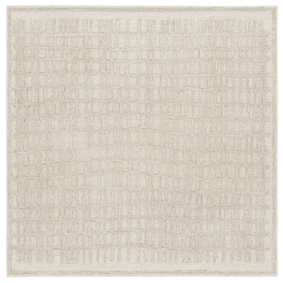 SAFAVIEH Ebony Darwin Plaid Area Rug, Ivory/Beige, 6' x 6' Square
