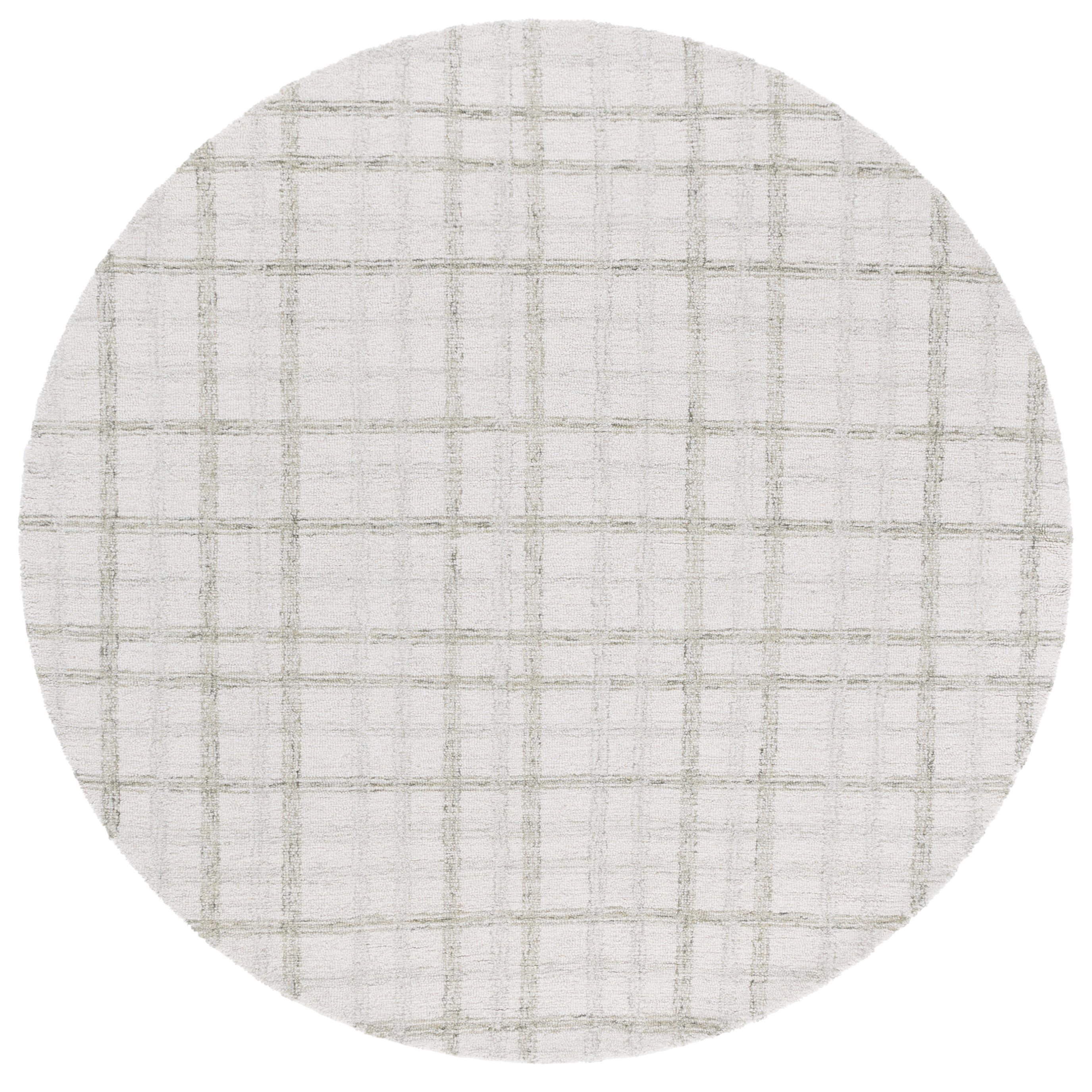 SAFAVIEH Ebony Deangelo Geometric Area Rug, Sage/Ivory, 6' x 6' Round