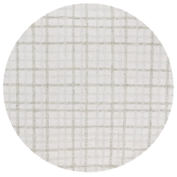 SAFAVIEH Ebony Deangelo Geometric Area Rug, Sage/Ivory, 6' x 6' Round