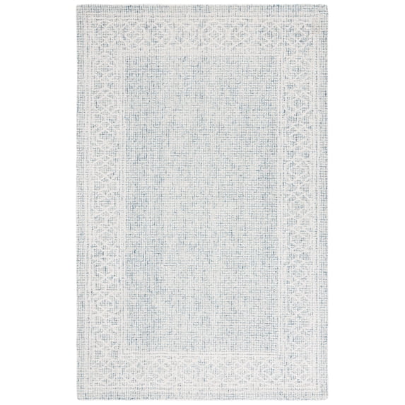 SAFAVIEH Ebony Denny Bordered Area Rug, Blue/Ivory, 3' x 5'