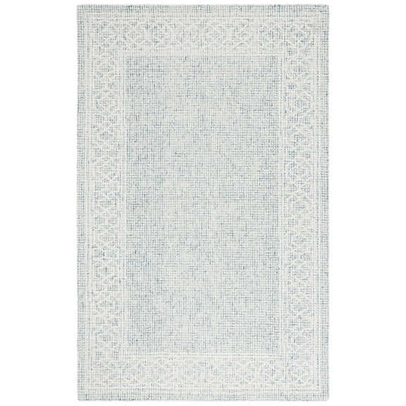 SAFAVIEH Ebony Denny Bordered Area Rug, Blue/Ivory, 3' x 5'