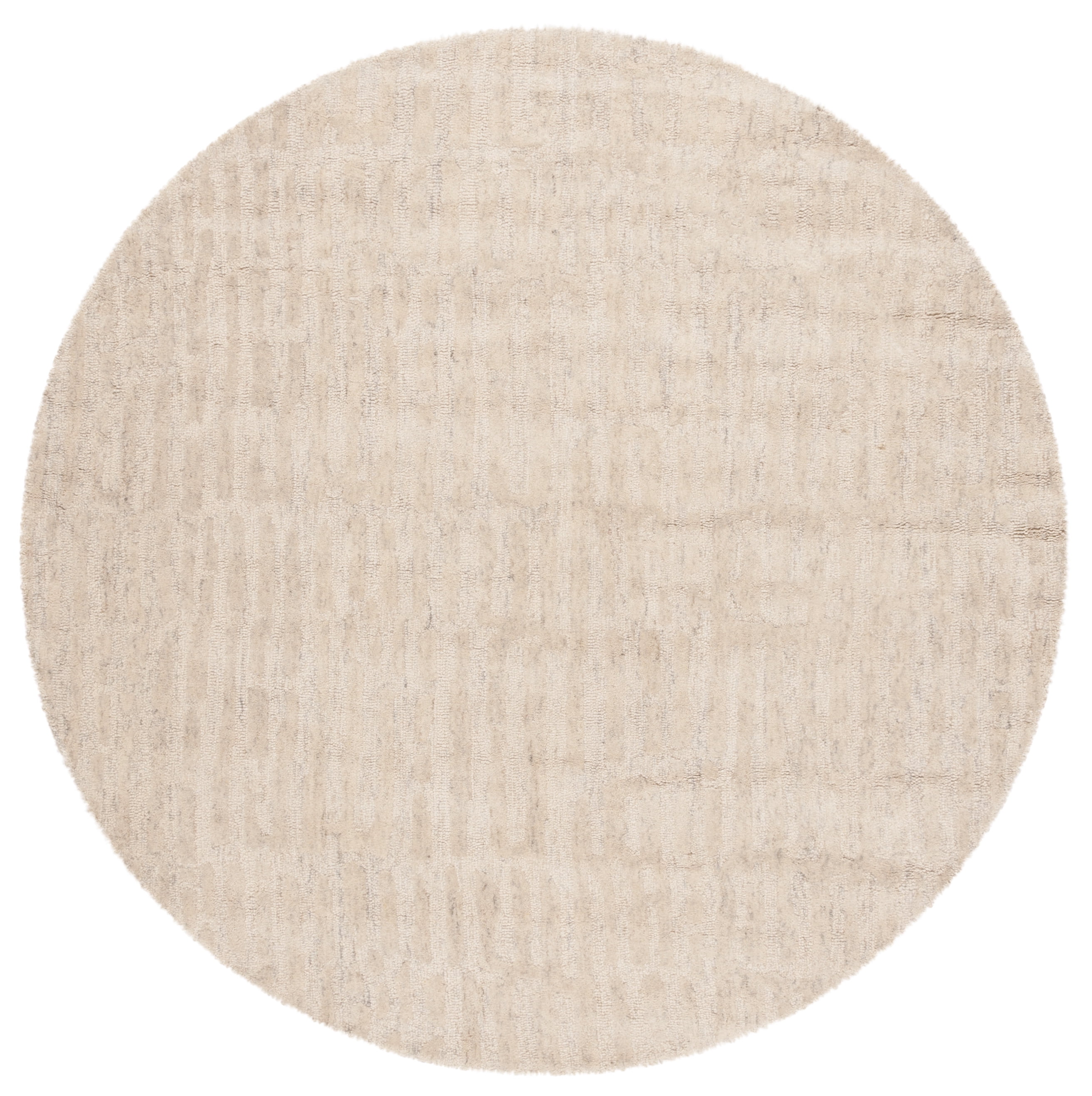 SAFAVIEH Ebony Devereux Distressed Area Rug, Beige, 6' x 6' Round