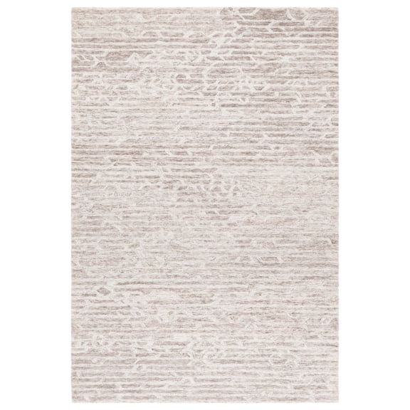 SAFAVIEH Ebony Dolkar Abstract Area Rug, Light Brown/Ivory, 4' x 6'