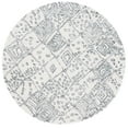 thumbnail image 1 of SAFAVIEH Ebony Drew Geometric Area Rug, Ivory/Grey, 6' x 6' Round, 1 of 10