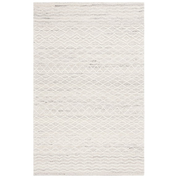 SAFAVIEH Ebony Erica Geometric Area Rug, Light Gray/Ivory, 8' x 10'