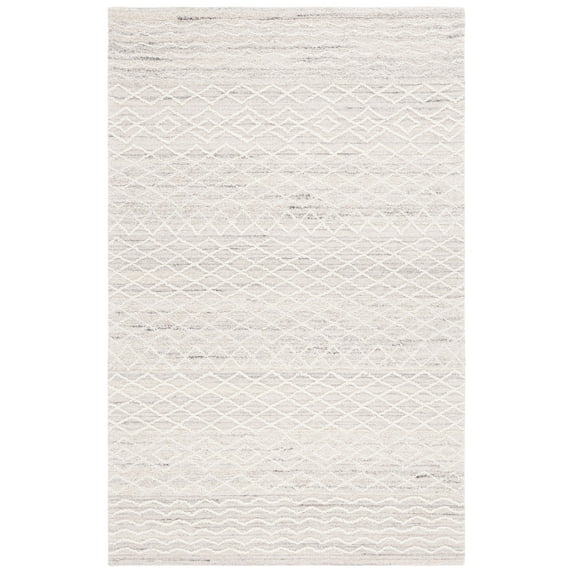 SAFAVIEH Ebony Erica Geometric Area Rug, Light Gray/Ivory, 8' x 10'