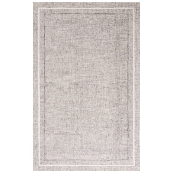 SAFAVIEH Ebony Gabriel Bordered Area Rug, Gray/Ivory, 6' x 9'