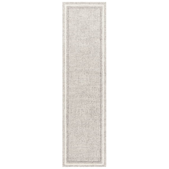 SAFAVIEH Ebony Gabriel Bordered Runner Rug, Gray/Ivory, 2'3" x 9'
