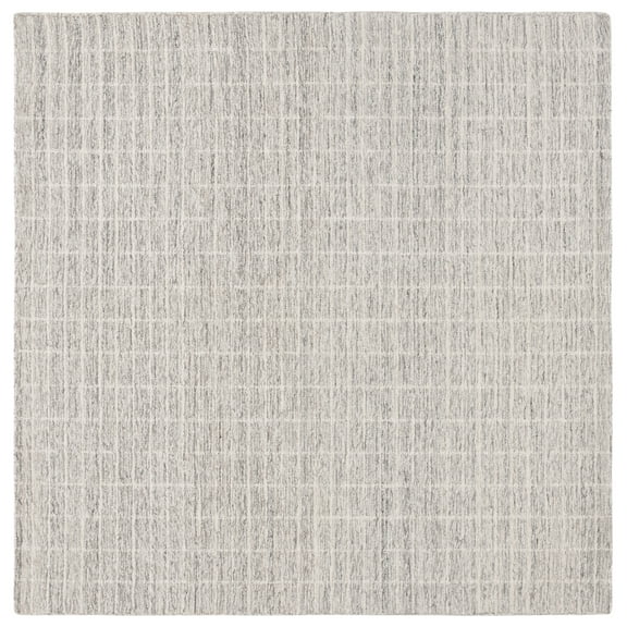 SAFAVIEH Ebony Garret Geometric Area Rug, Gray/Ivory, 6' x 6' Square