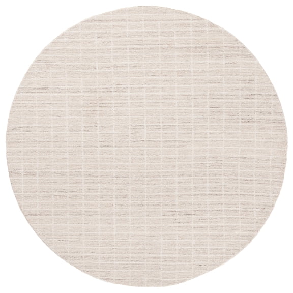 SAFAVIEH Ebony Garret Geometric Area Rug, Ivory/Beige, 6' x 6' Round