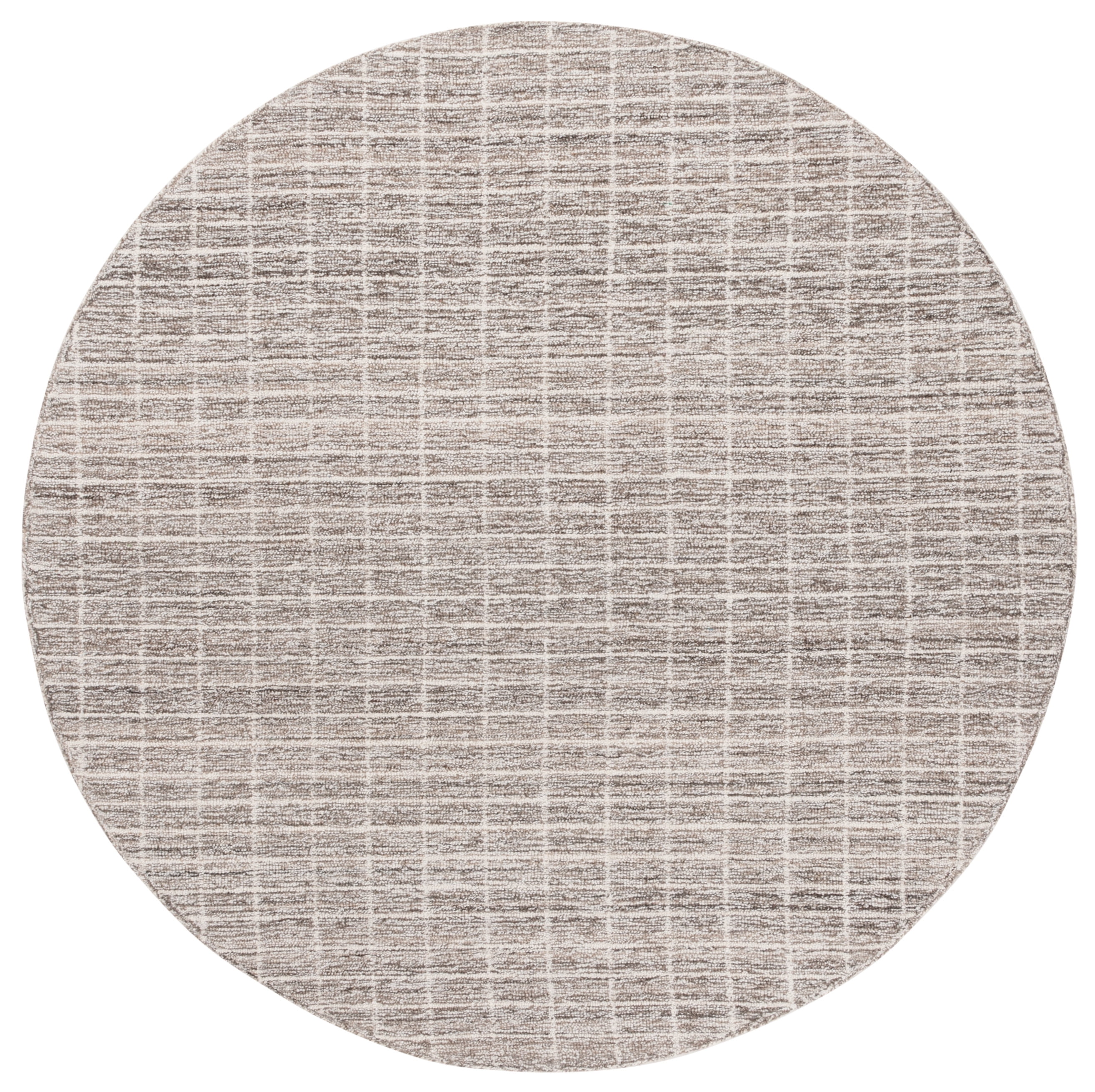 SAFAVIEH Ebony Garret Geometric Area Rug, Natural/Gray, 6' x 6' Round
