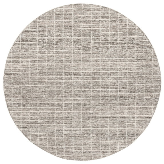 SAFAVIEH Ebony Garret Geometric Area Rug, Natural/Gray, 6' x 6' Round