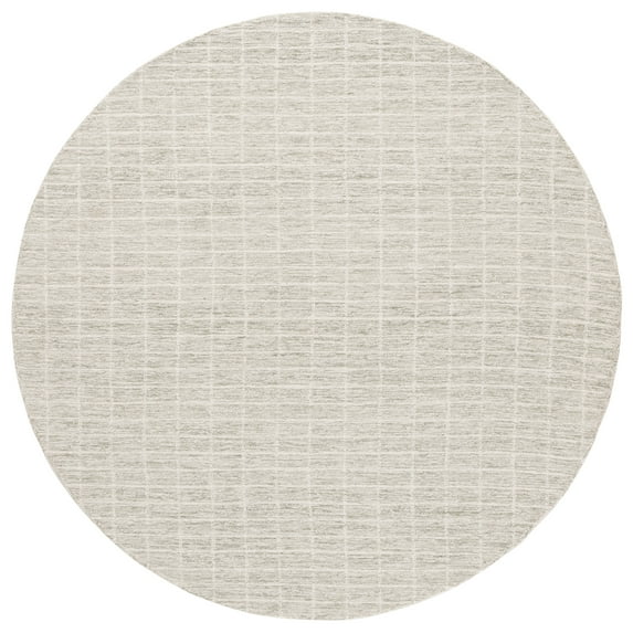 SAFAVIEH Ebony Garret Geometric Area Rug, Sage/Ivory, 6' x 6' Round