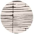 thumbnail image 1 of SAFAVIEH Ebony Glen Geometric Area Rug, Ivory/Dark Brown, 6' x 6' Round, 1 of 10