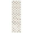 thumbnail image 1 of SAFAVIEH Ebony Hank Checkered Runner Rug, Natural/Beige, 2'3" x 8', 1 of 6