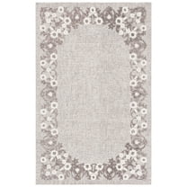 SAFAVIEH Ebony Hartley Medallion Area Rug, Grey/Ivory, 8' x 10'