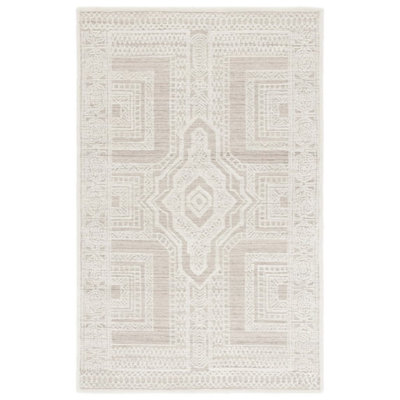 SAFAVIEH Ebony Heidi Geometric Area Rug, Beige/Ivory, 6' x 9'