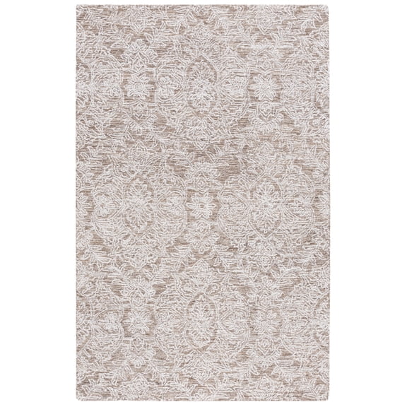 SAFAVIEH Ebony Hoyt Floral Area Rug, Brown/Ivory, 5' x 8'