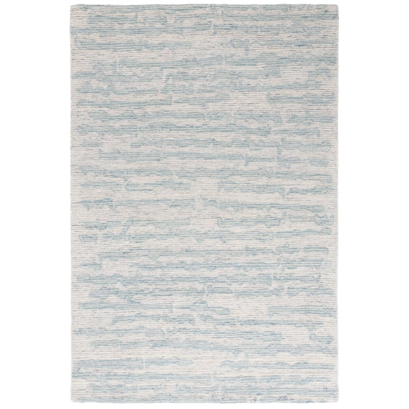 SAFAVIEH Ebony Imogene Distressed Area Rug, Ivory/Light Blue, 3' x 5'