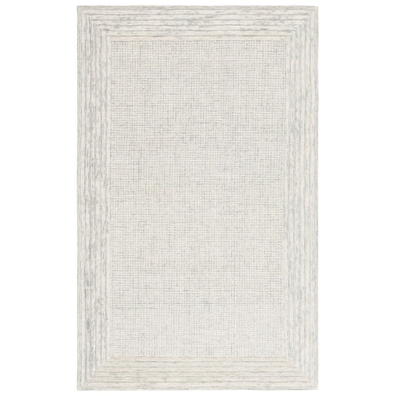 SAFAVIEH Ebony Janie Bordered Area Rug, Denim/Gray, 5' x 8'