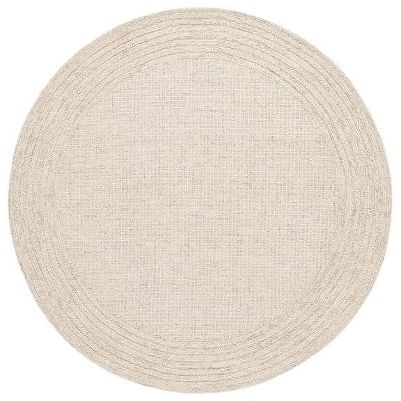 SAFAVIEH Ebony Janie Bordered Area Rug, Ivory/Beige, 6' x 6' Round