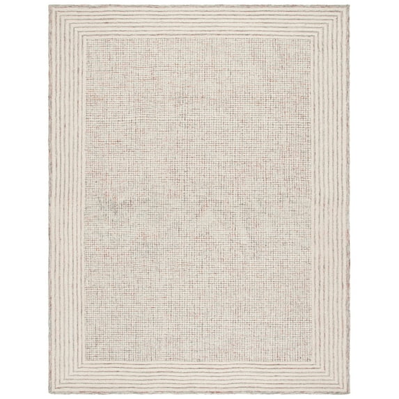 SAFAVIEH Ebony Janie Bordered Area Rug, Ivory/Red, 8' x 10'