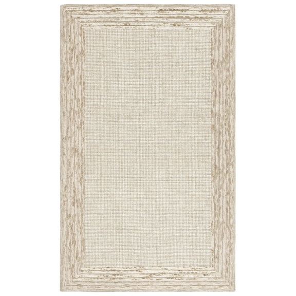 SAFAVIEH Ebony Janie Bordered Area Rug, Light Green/Beige, 4' x 6'