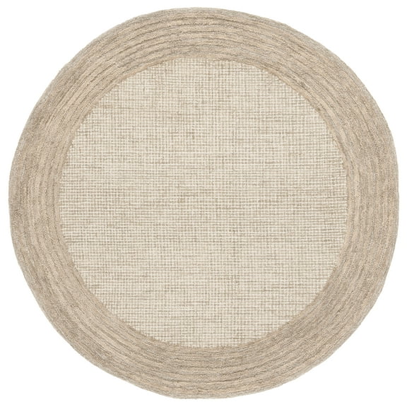 SAFAVIEH Ebony Janie Bordered Area Rug, Light Green/Beige, 6' x 6' Round