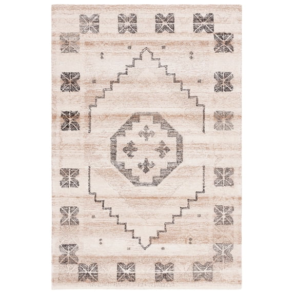 SAFAVIEH Ebony Jayla Medallion Area Rug, Gold/Beige, 6' x 9'