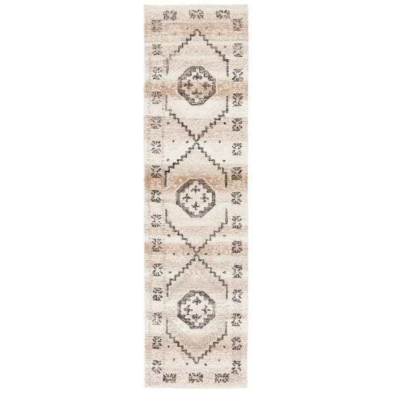 SAFAVIEH Ebony Jayla Medallion Runner Rug, Gold/Beige, 2'3" x 9'