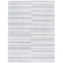 SAFAVIEH Ebony Jayna Geometric Striped Area Rug, Ivory/Blue, 8' x 10'