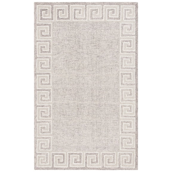 SAFAVIEH Ebony Jazmyn Aztec Area Rug, Dark Gray/Ivory, 8' x 10'