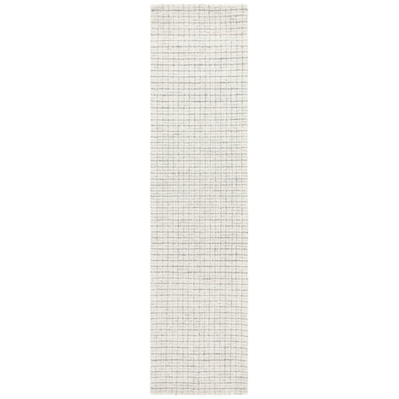 SAFAVIEH Ebony Jennifer Plaid Runner Rug, Light Blue/Ivory, 2'3" x 9'