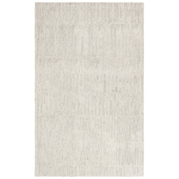 SAFAVIEH Ebony Jewell Distressed Wool Area Rug, Rust/Gray, 4' x 6'